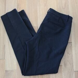 Theory Women's Black Crepe Textured mid Weight Dress Pant Tapered‎ Leg 6